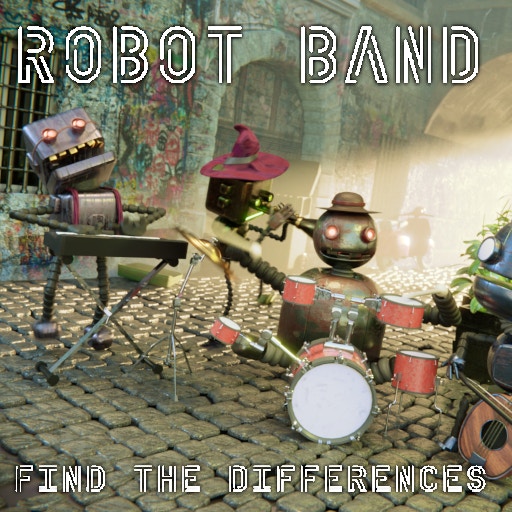 Game Robot Band - Find the differences